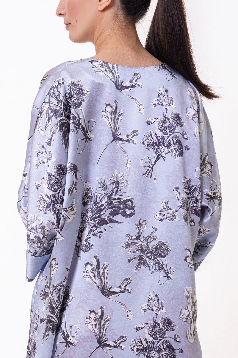 Toile Jardin Silk Caftan - Christine Silk Lingerie & Loungewear