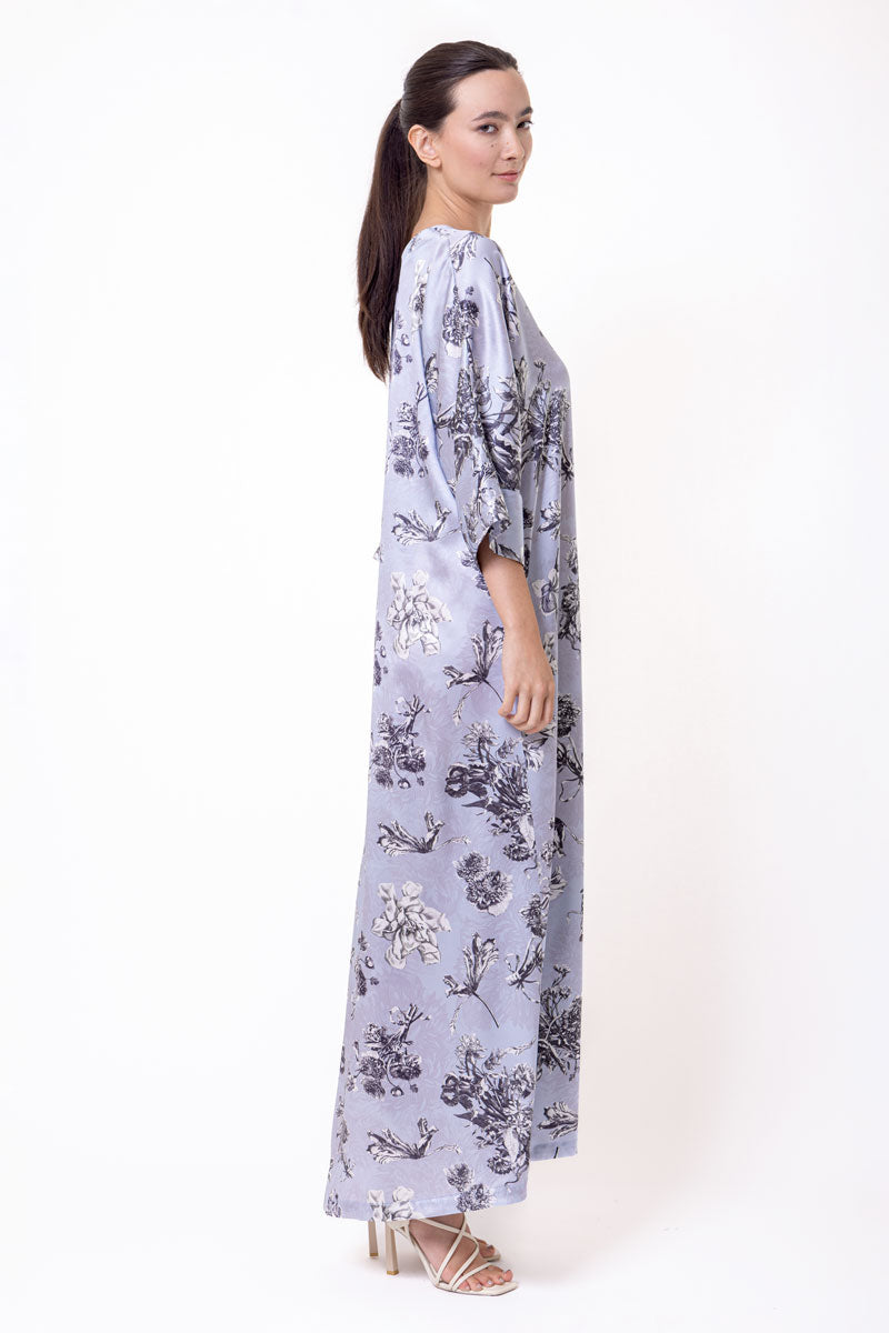 Toile Jardin Silk Caftan - Christine Silk Lingerie & Loungewear