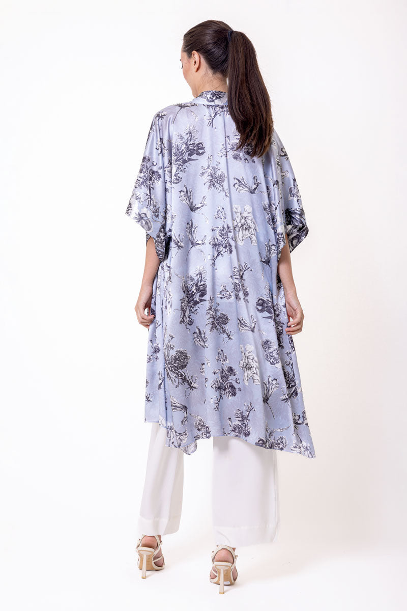 Toile Jardin Silk Kimono - Christine Silk Lingerie & Loungewear