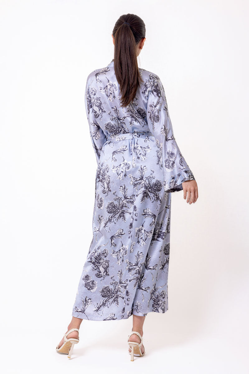 Toile Jardin Long Robe - Christine Silk Lingerie & Loungewear