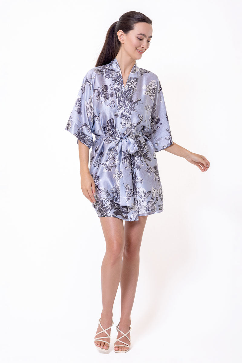 Toile Jardin Short Robe - Christine Silk Lingerie & Loungewear