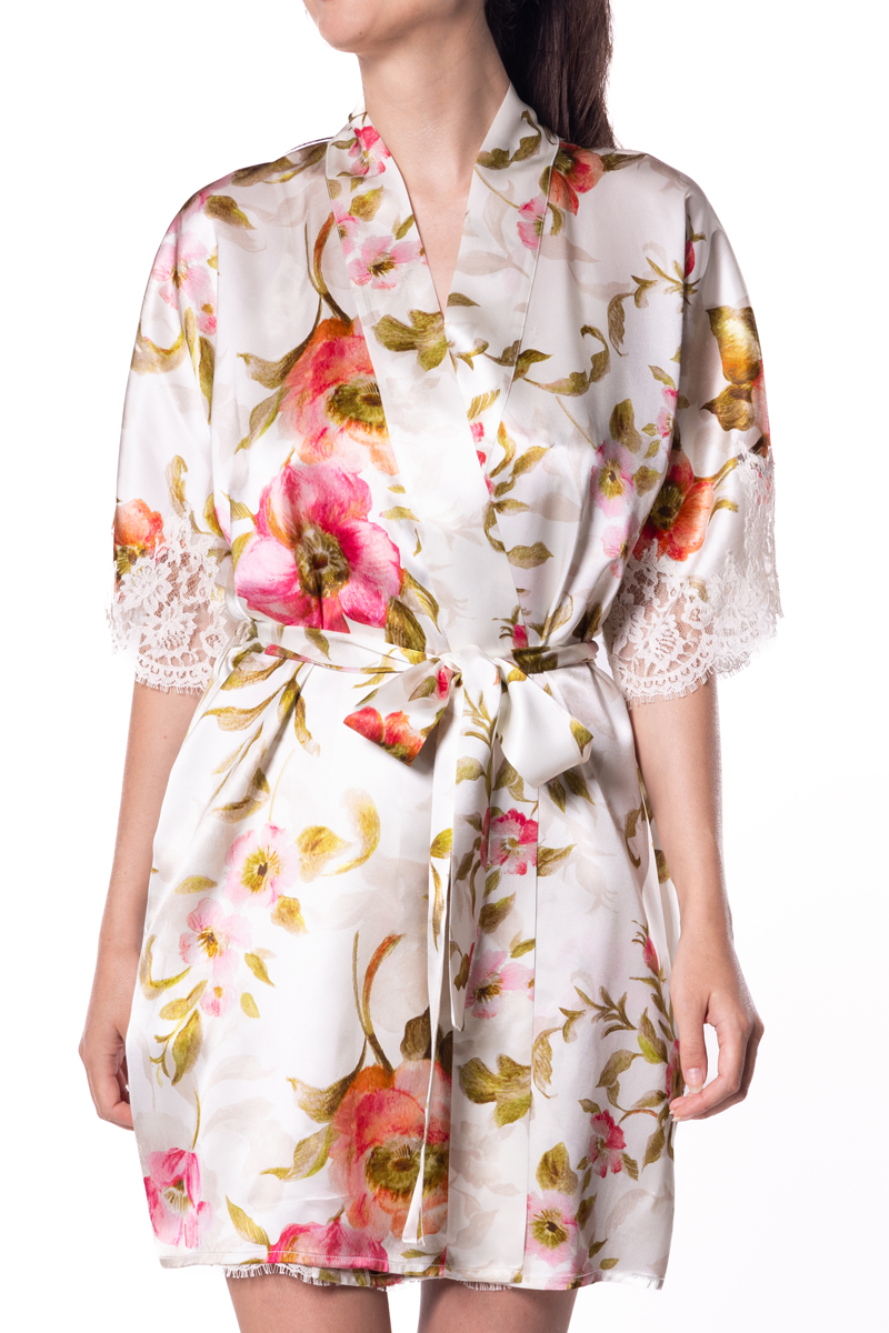 Gazebo Print Short Robe