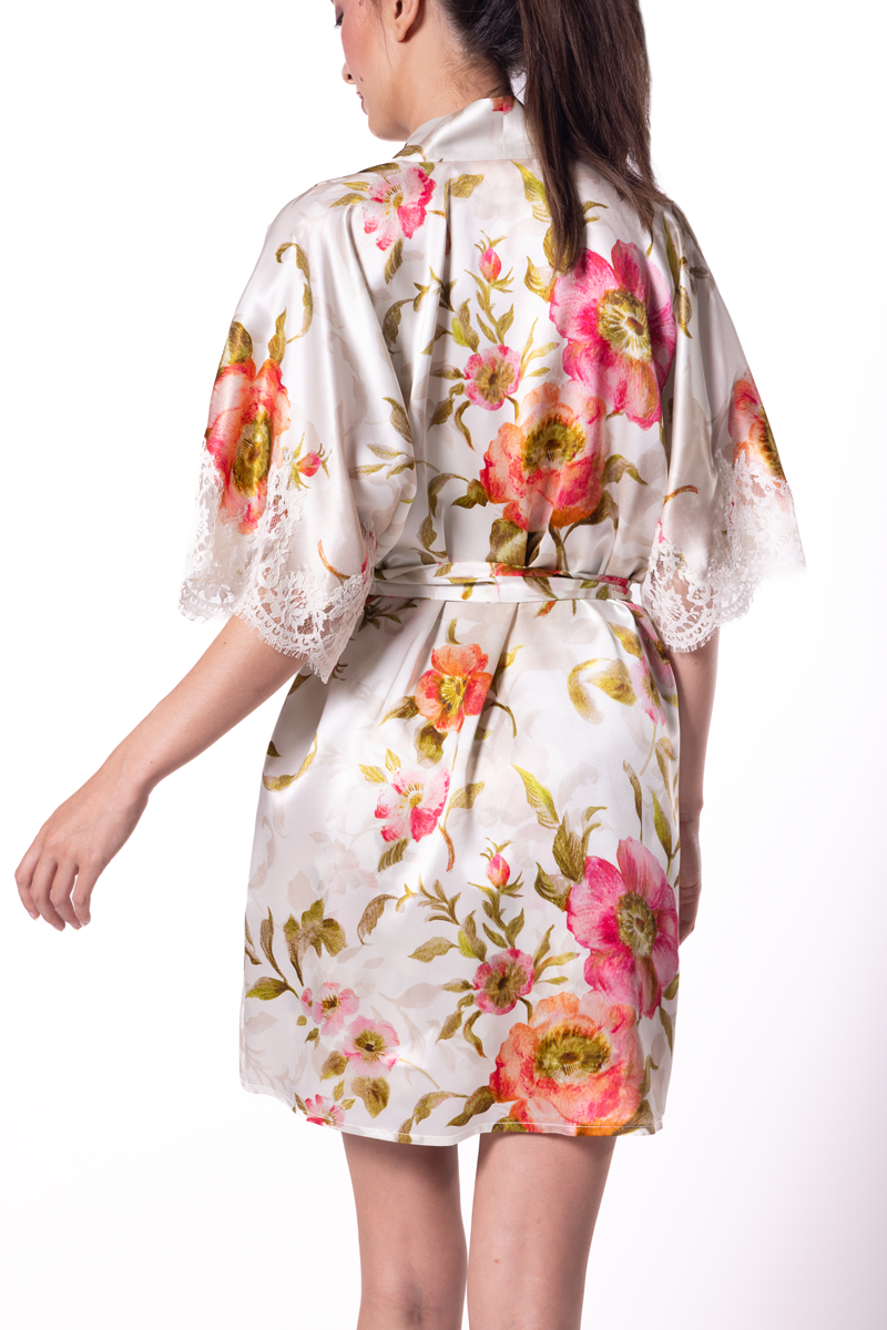 Gazebo Print Short Robe