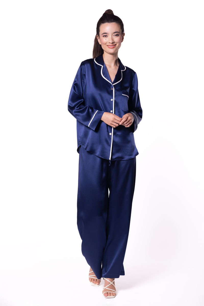 Chloe Pajama - Midnight Rendezvous Edition - Christine Silk Lingerie & Loungewear