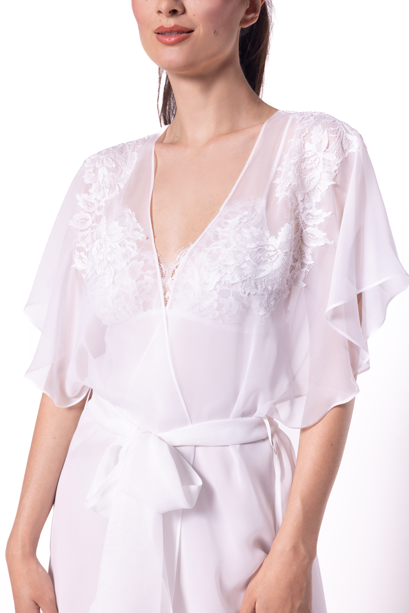 Snow White Chiffon Short Wrap