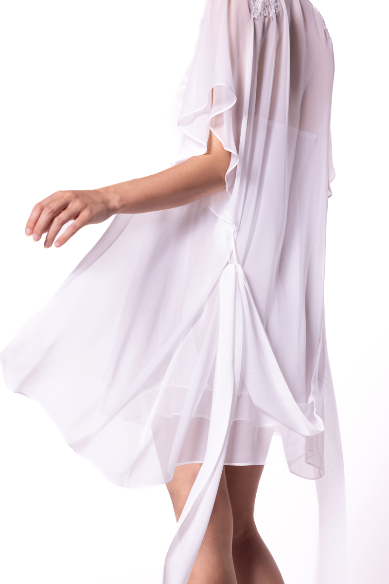 Snow White Chiffon Short Wrap