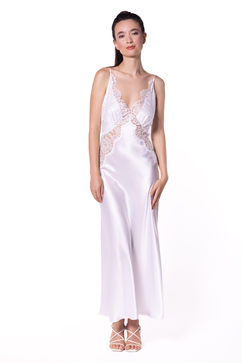 Snow White Gown - Christine Silk Lingerie & Loungewear