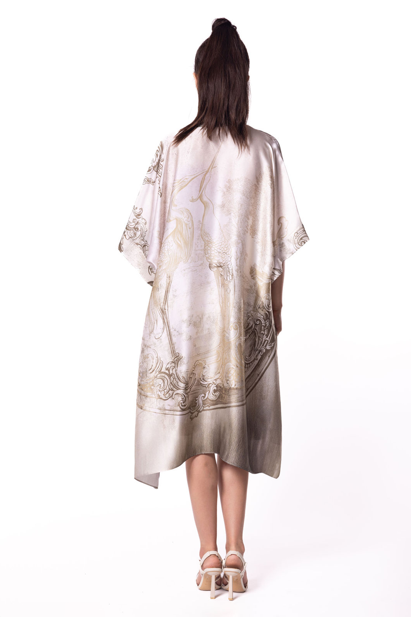 Versailles Kimono - Christine Silk Lingerie & Loungewear