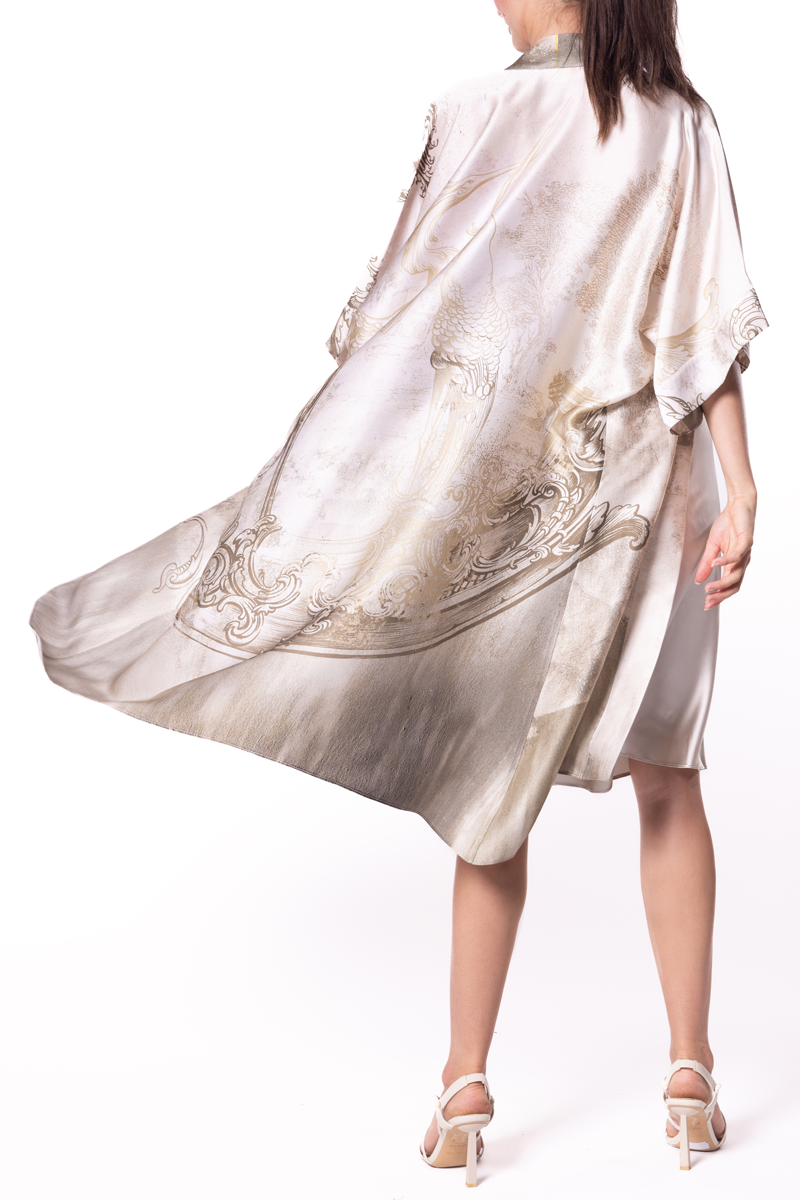 Versailles Kimono - Christine Silk Lingerie & Loungewear
