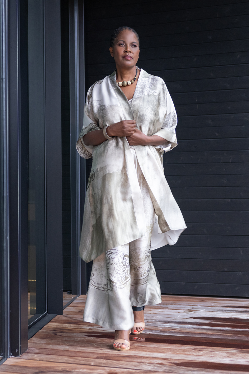 Versailles Kimono - Christine Silk Lingerie & Loungewear