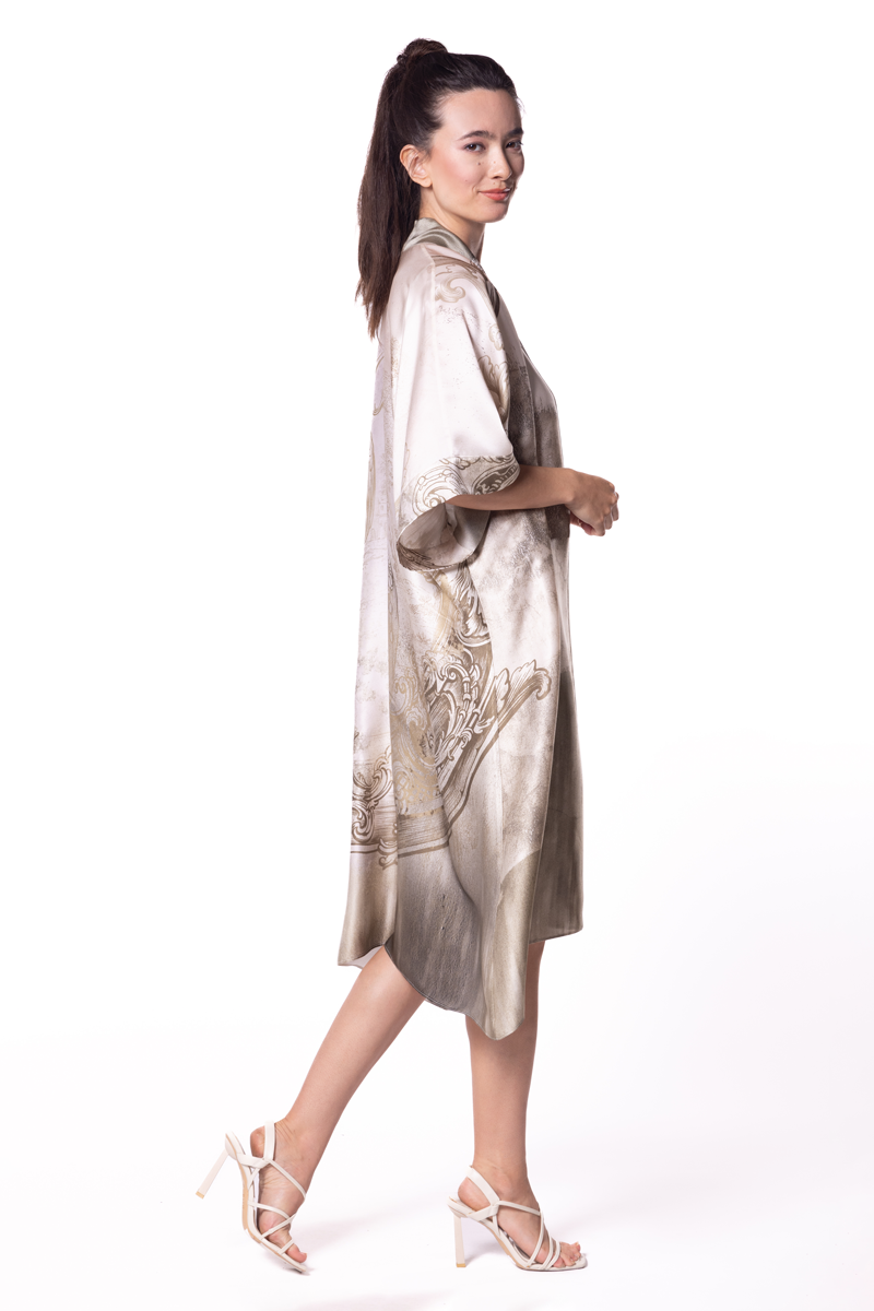 Versailles Kimono - Christine Silk Lingerie & Loungewear