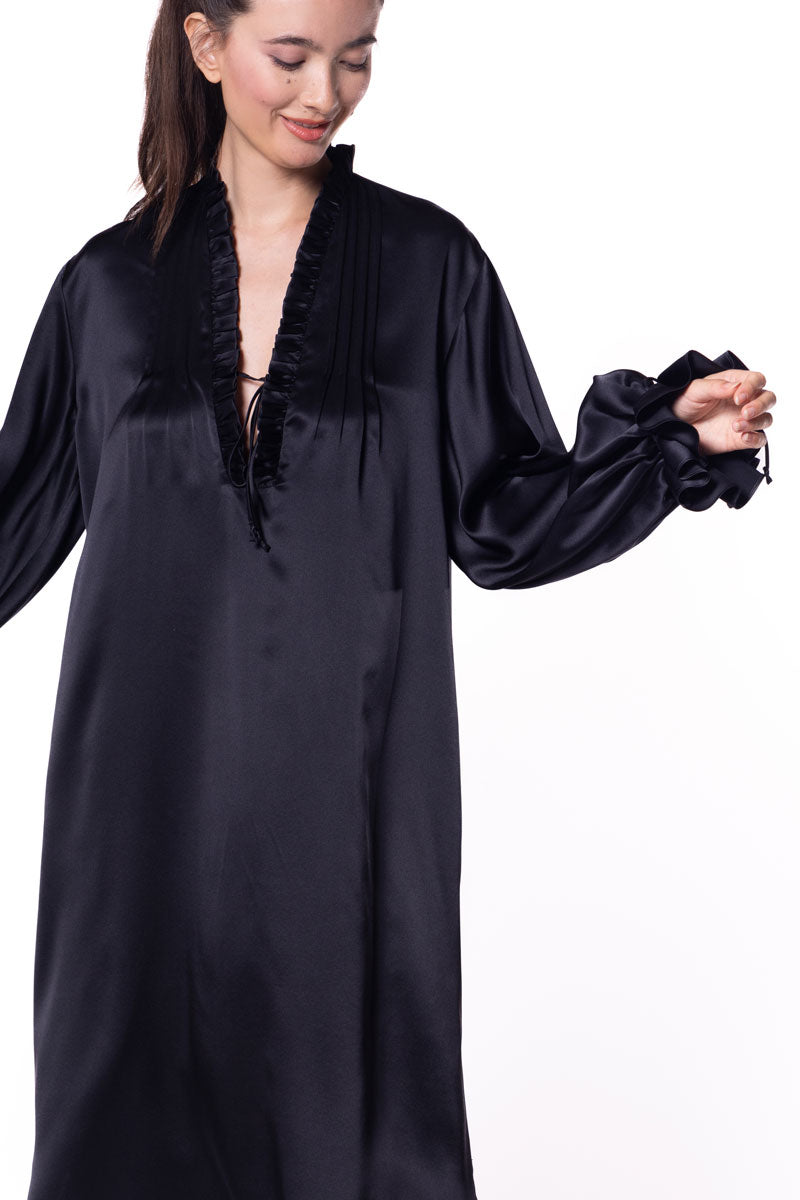 Signature Long Nightshirt - Christine Silk Lingerie & Loungewear