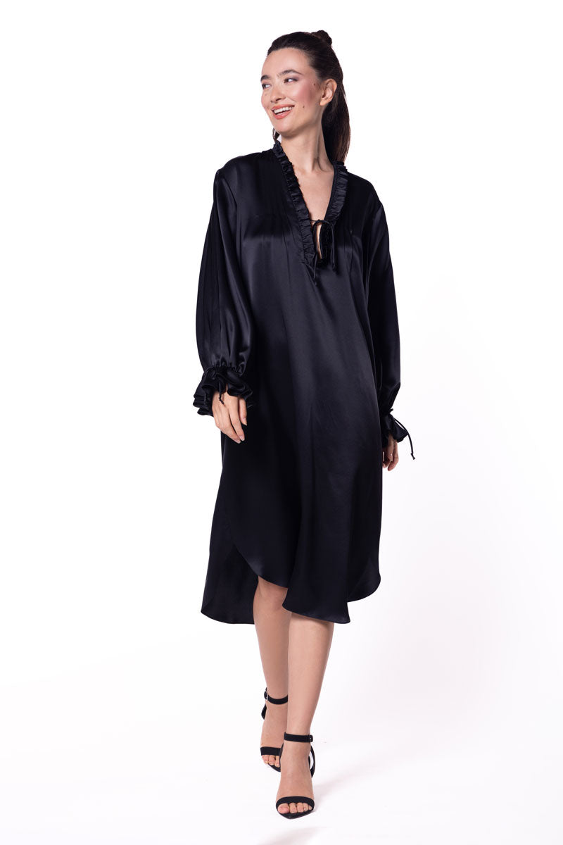 Signature Long Nightshirt - Christine Silk Lingerie & Loungewear