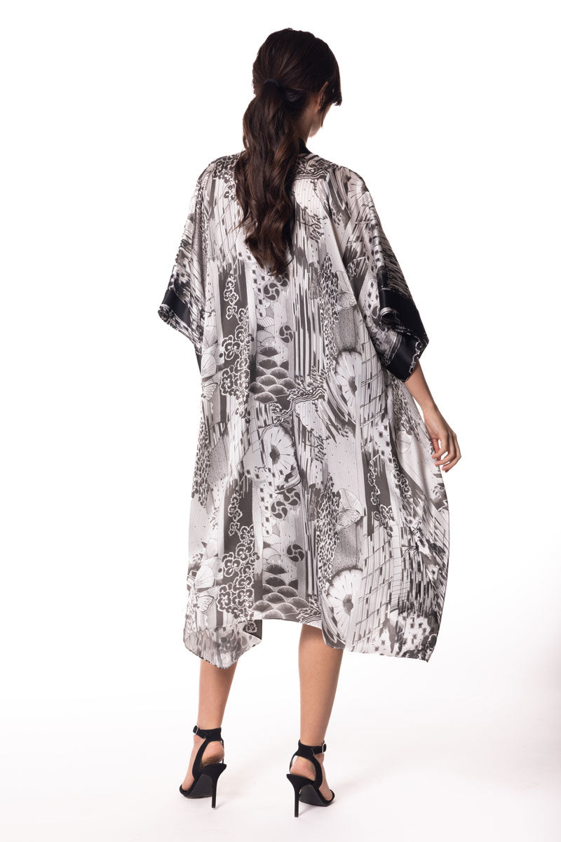 Tranquility Kimono - Christine Silk Lingerie & Loungewear