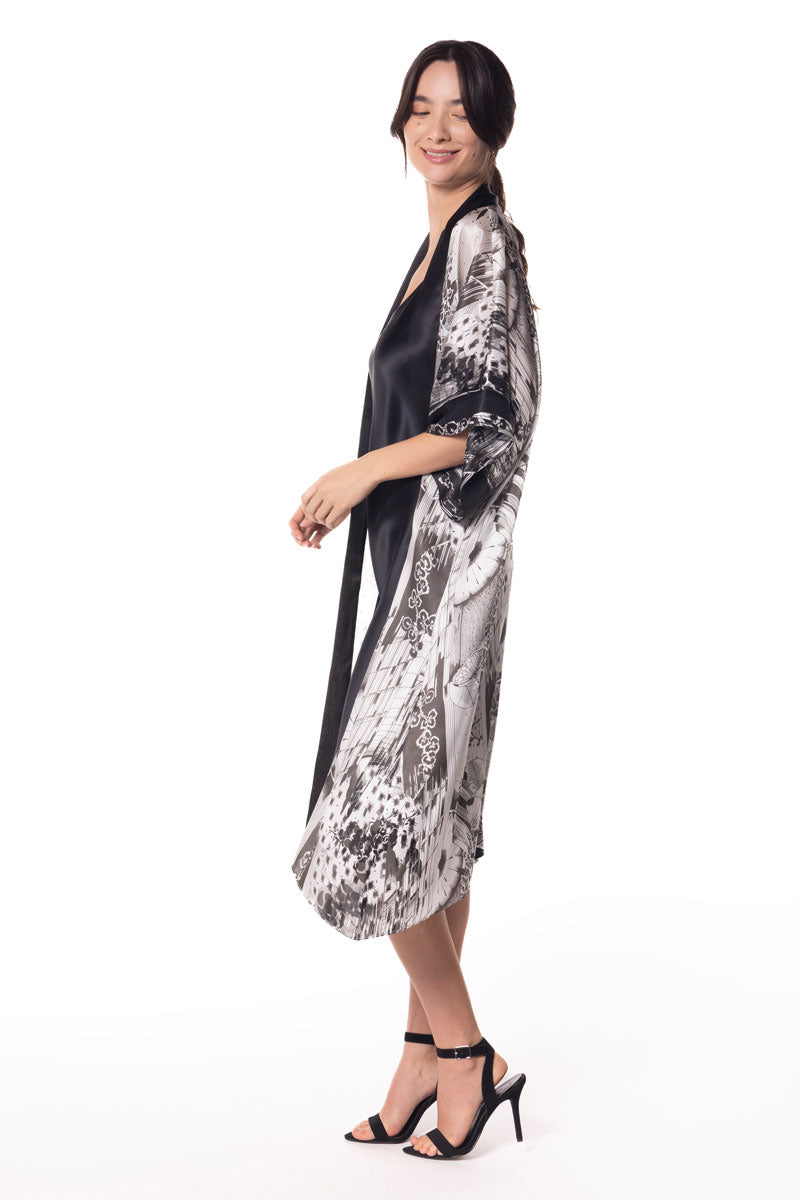 Tranquility Kimono - Christine Silk Lingerie & Loungewear