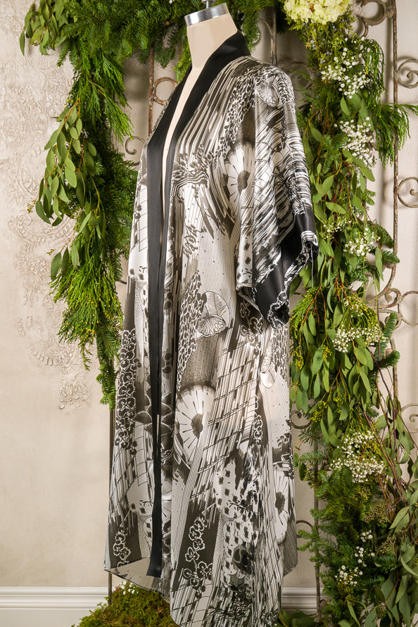 Tranquility Kimono - Christine Silk Lingerie & Loungewear