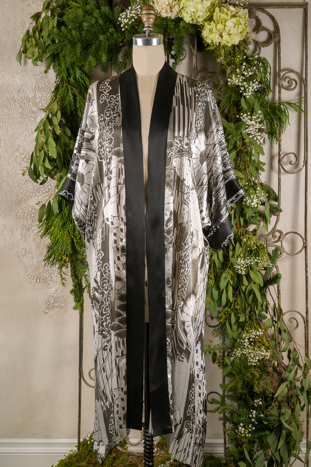 Tranquility Kimono - Christine Silk Lingerie & Loungewear