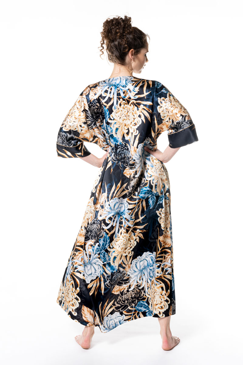 Dynasty Caftan - Christine Silk Lingerie & Loungewear