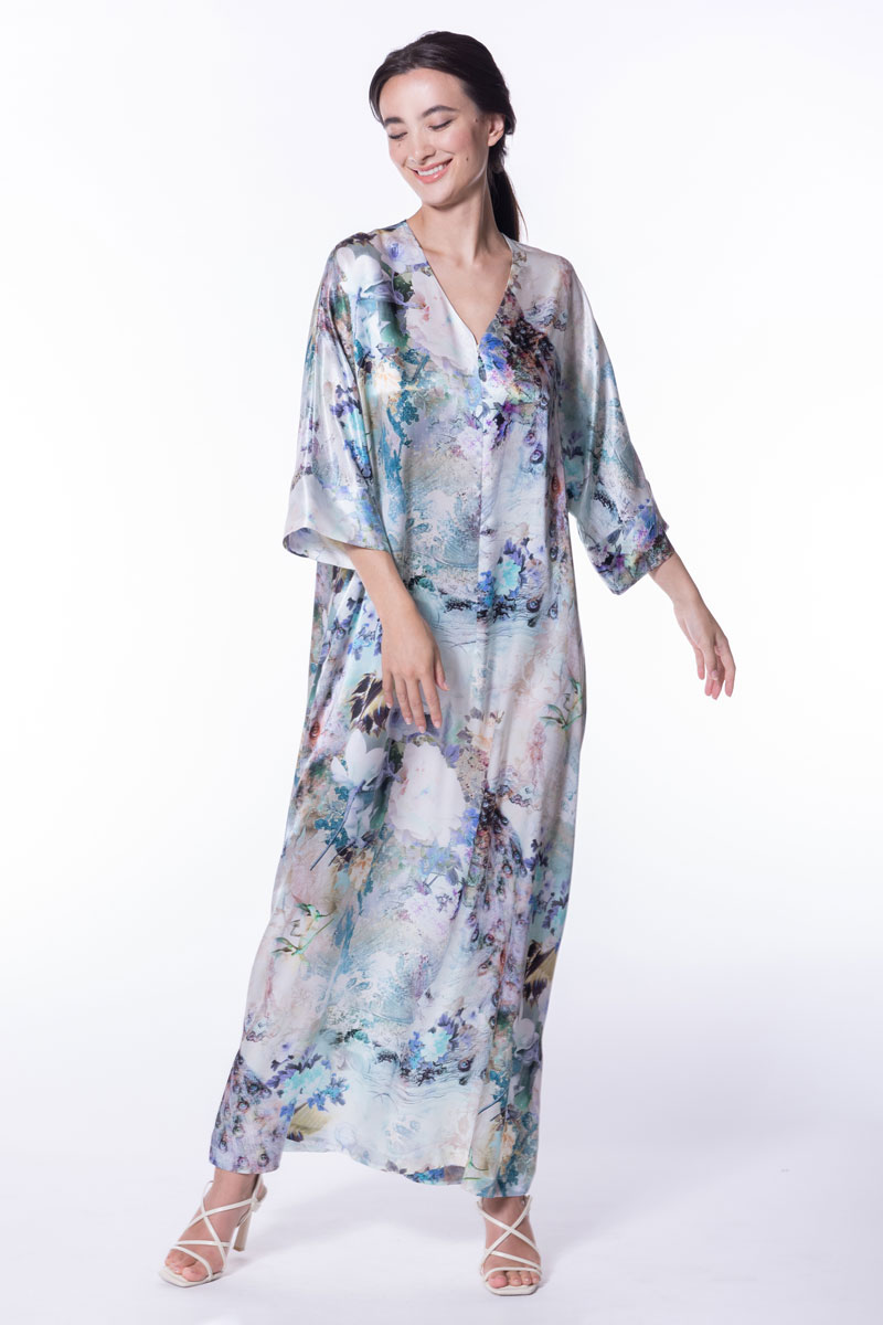 Enchanted Caftan - Christine Silk Lingerie & Loungewear