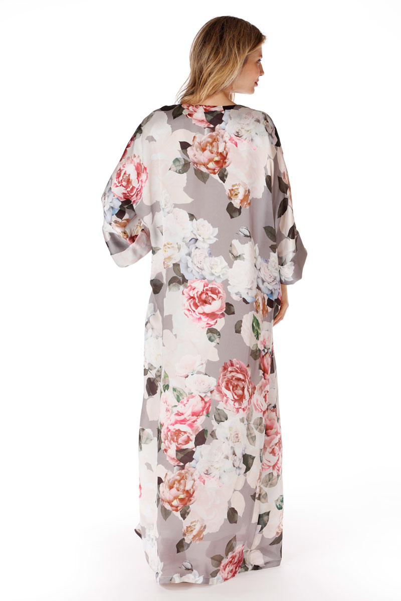 Jolie Lined Caftan - Christine Silk Lingerie & Loungewear