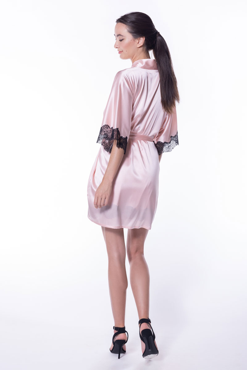 Amelie Short Robe - Christine Silk Lingerie & Loungewear
