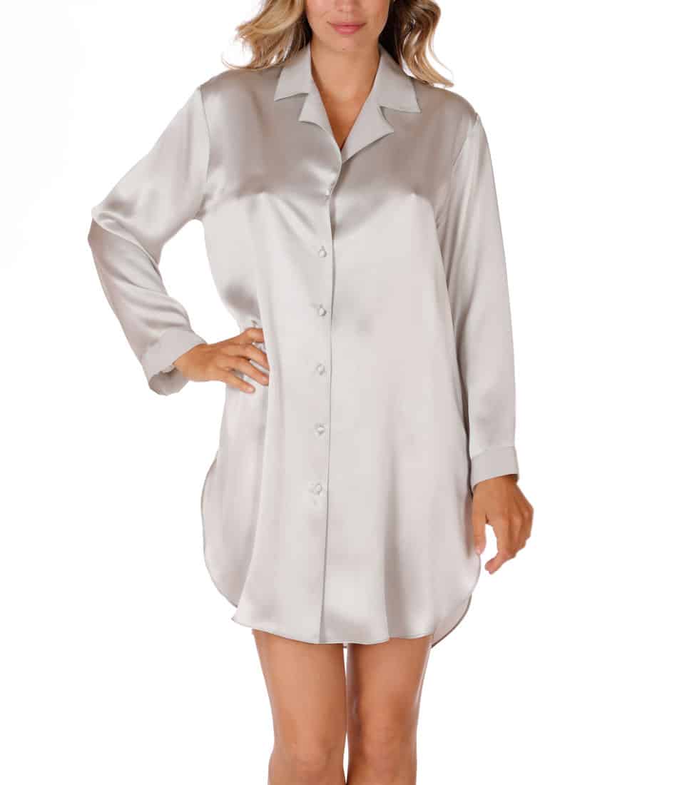 Garbo Nightshirt - Christine Silk Lingerie & Loungewear