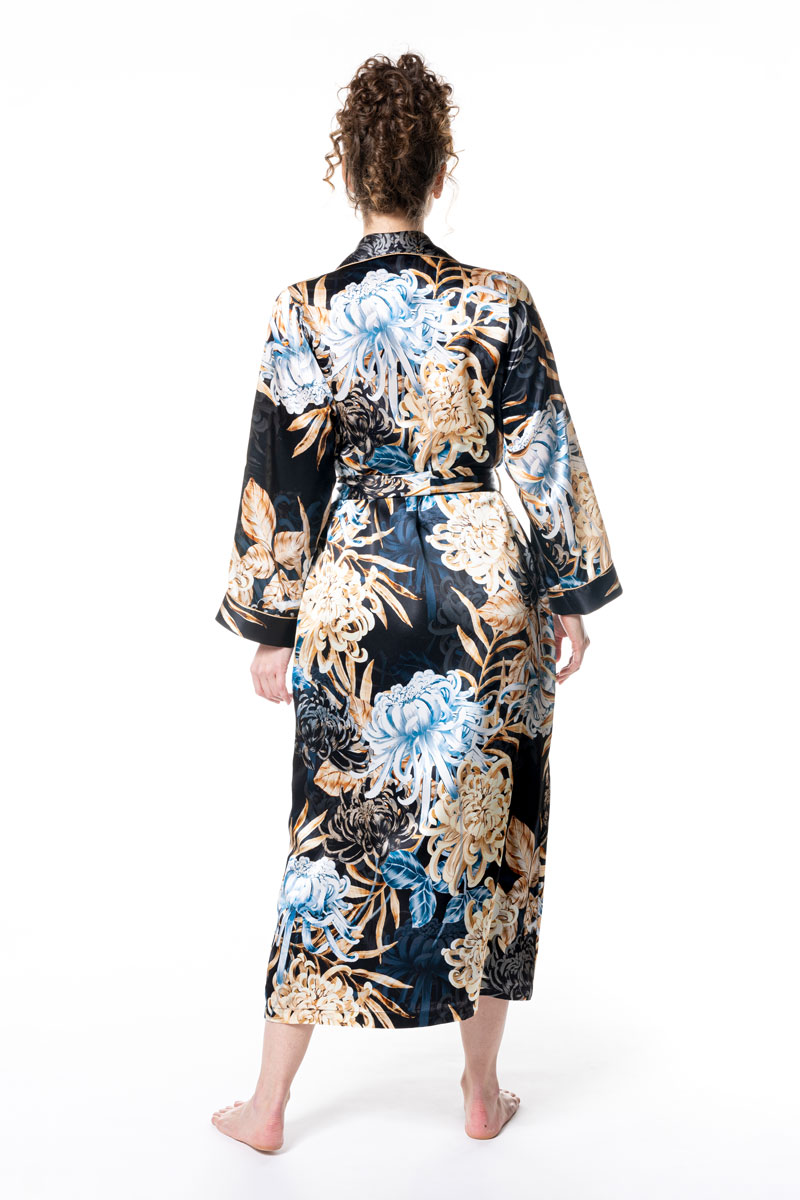 Dynasty Long Robe - Christine Silk Lingerie & Loungewear