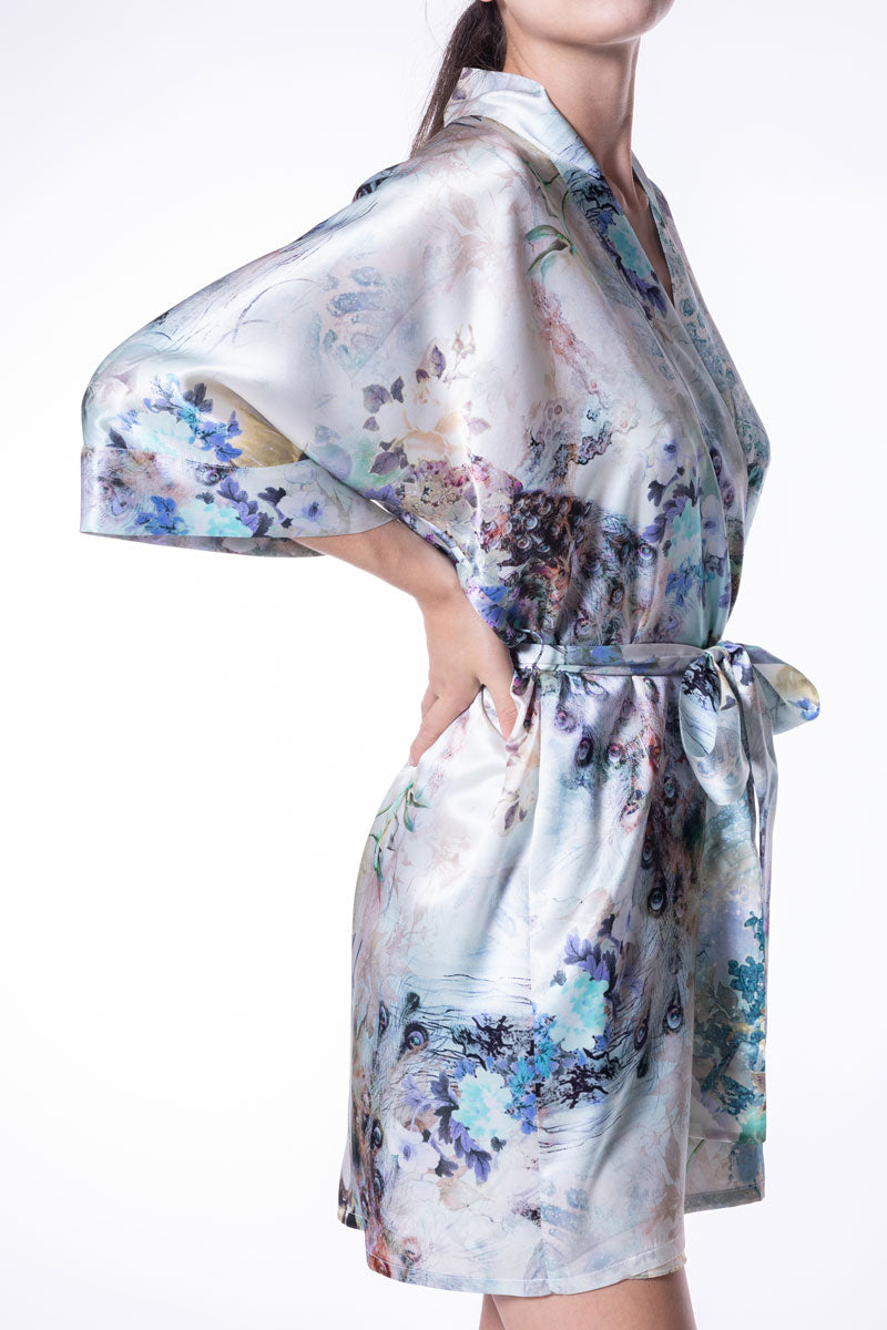 Enchanted Short Robe - Christine Silk Lingerie & Loungewear