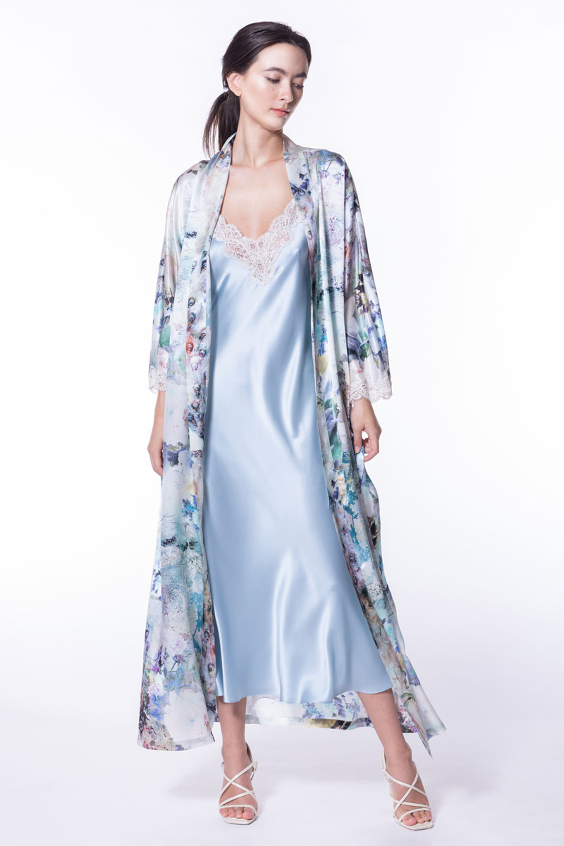 Enchanted Long Robe - Christine Silk Lingerie & Loungewear