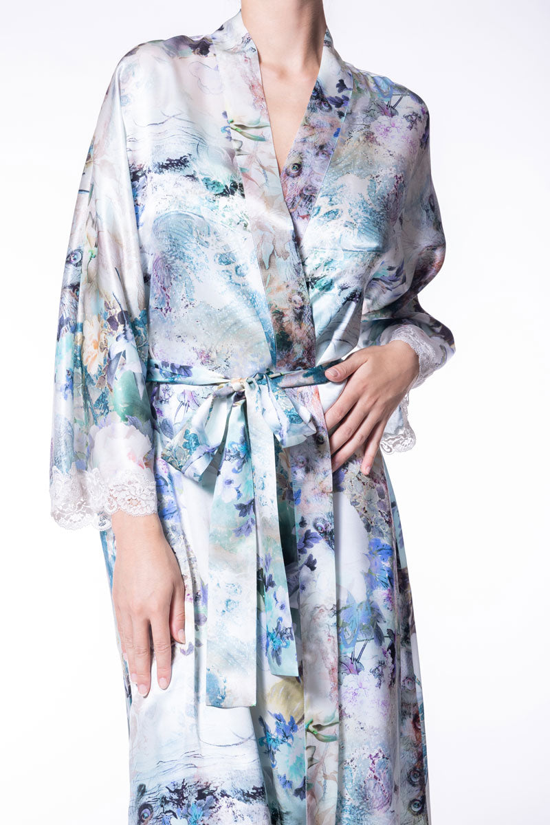 Enchanted Long Robe - Christine Silk Lingerie & Loungewear