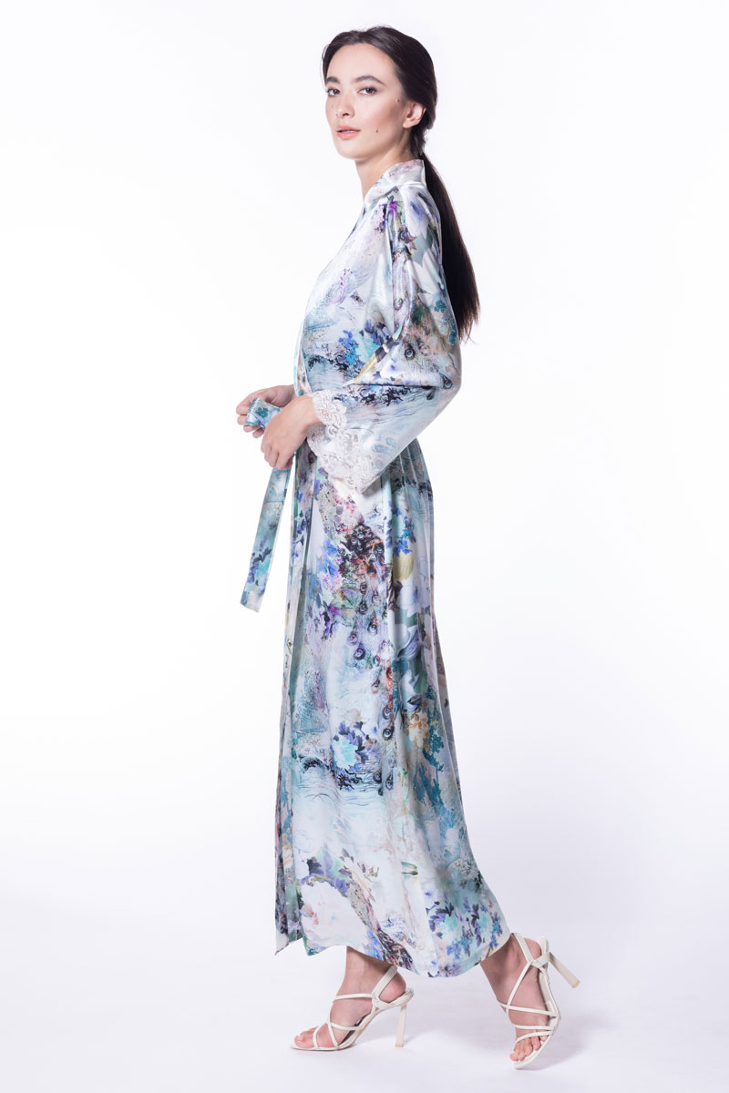 Enchanted Long Robe - Christine Silk Lingerie & Loungewear