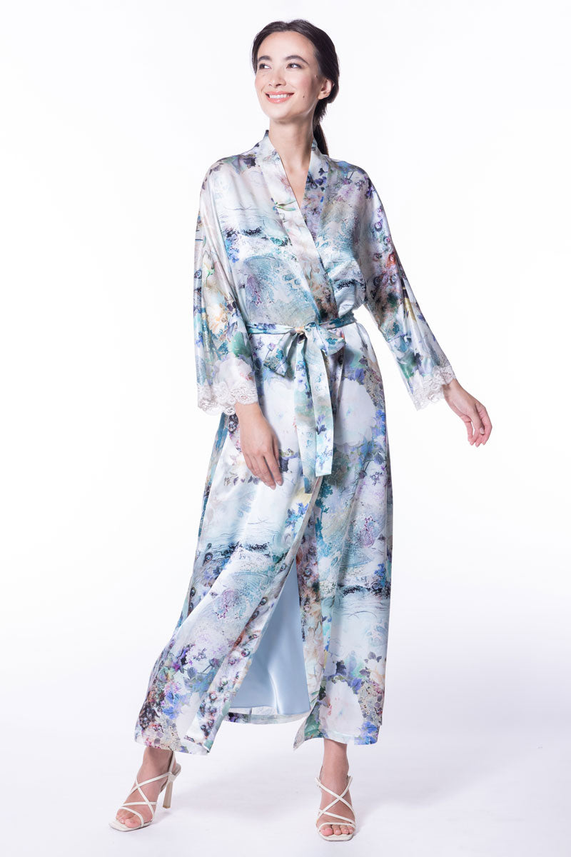Enchanted Long Robe - Christine Silk Lingerie & Loungewear
