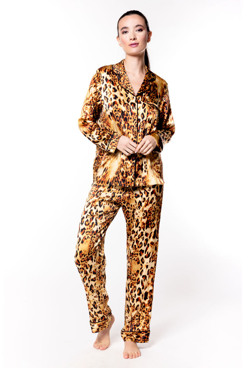 Femme Fatale Pajama Set - Christine Silk Lingerie & Loungewear