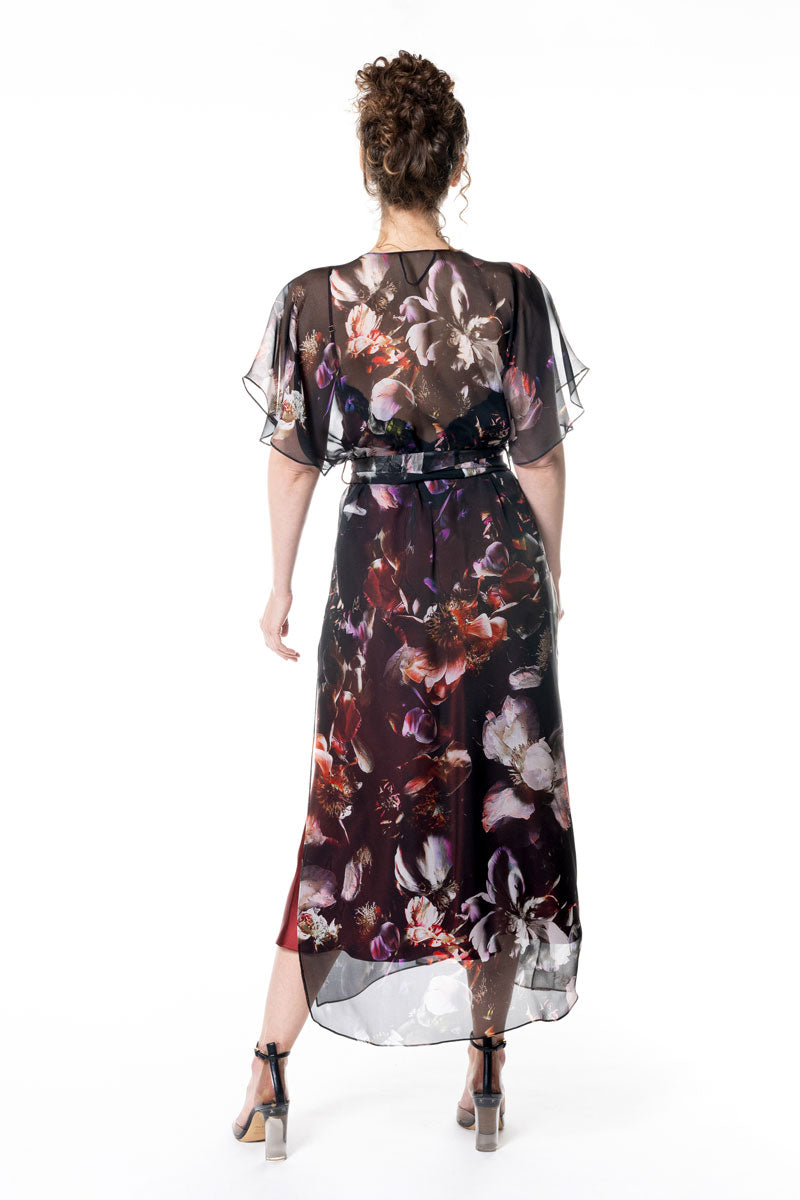 Moonlight Chiffon Long Cover - Christine Silk Lingerie & Loungewear