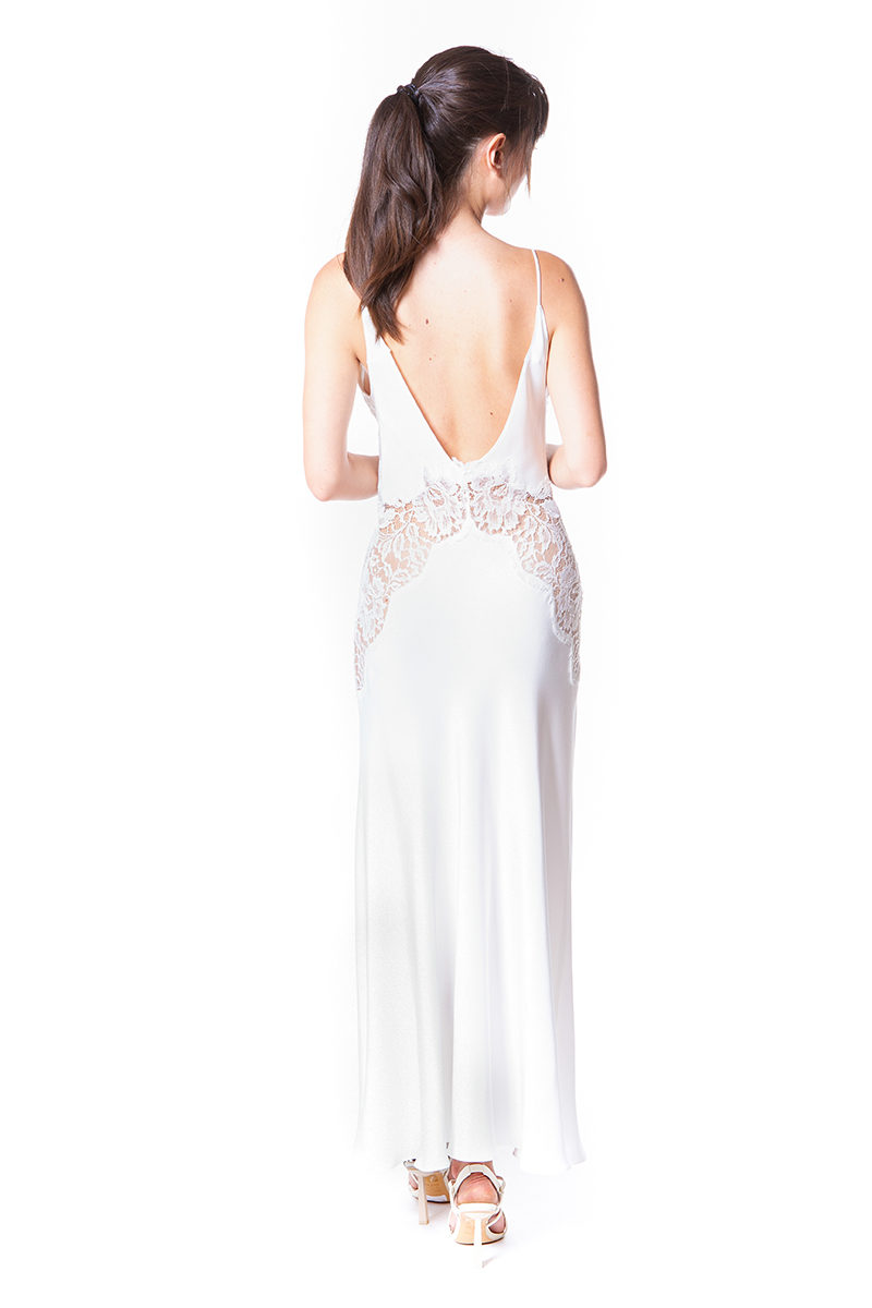 Goddess Luxe Crepe Gown - Christine Silk Lingerie & Loungewear