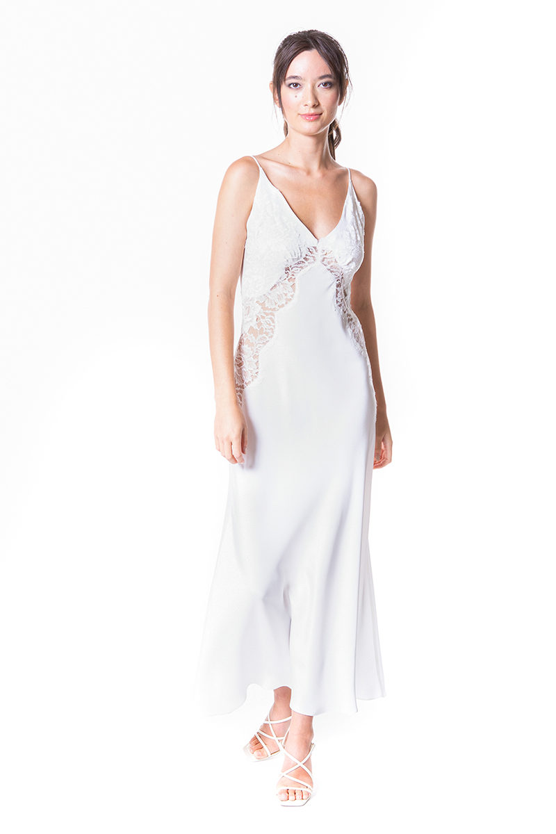 Goddess Luxe Crepe Gown - Christine Silk Lingerie & Loungewear
