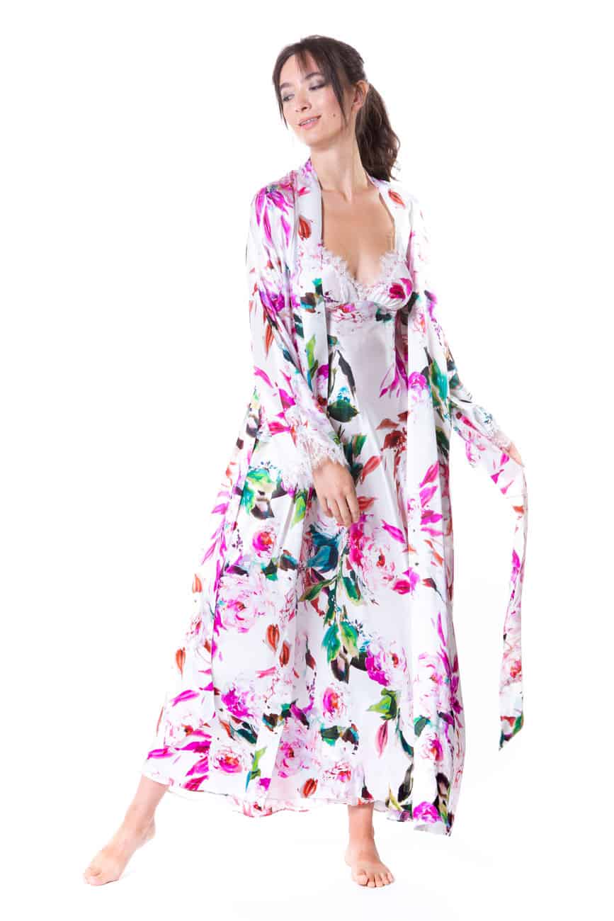 Bella Long Robe - Christine Silk Lingerie & Loungewear
