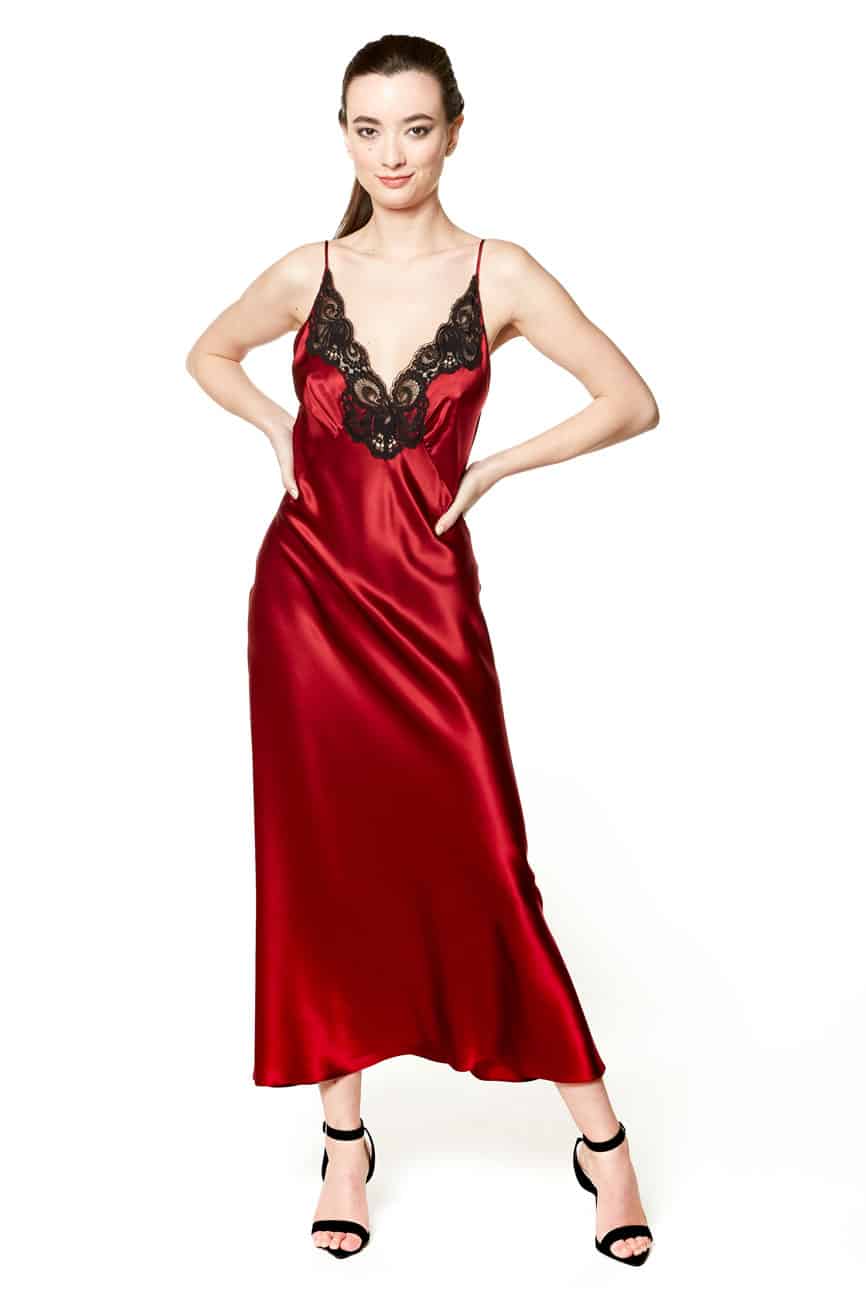 Valentina Slip Gown - Christine Silk Lingerie & Loungewear