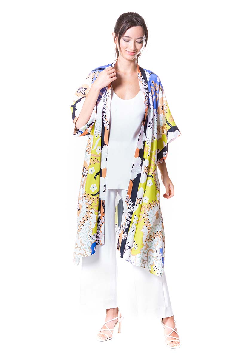 Saint Tropez Kimono - Christine Silk Lingerie & Loungewear