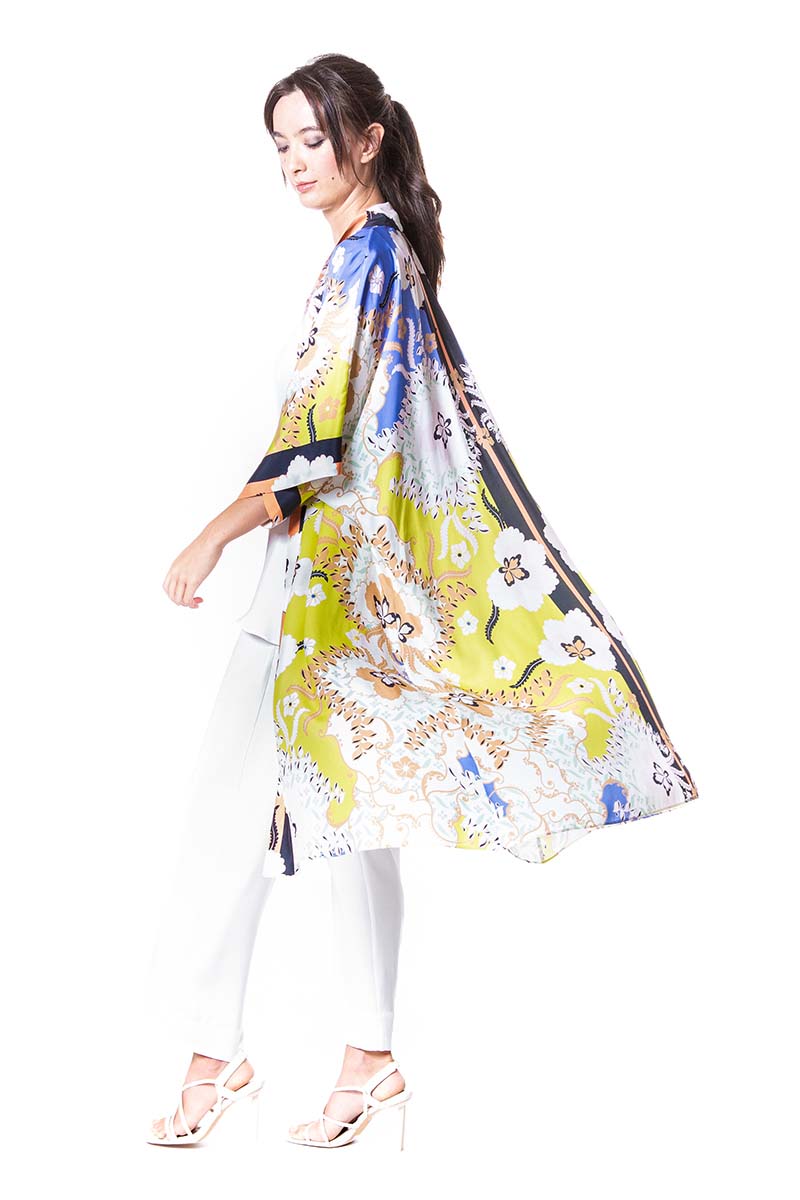 Saint Tropez Kimono - Christine Silk Lingerie & Loungewear
