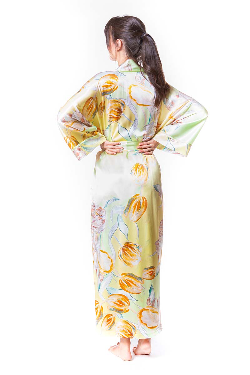 Avignon Long Robe - Christine Silk Lingerie & Loungewear