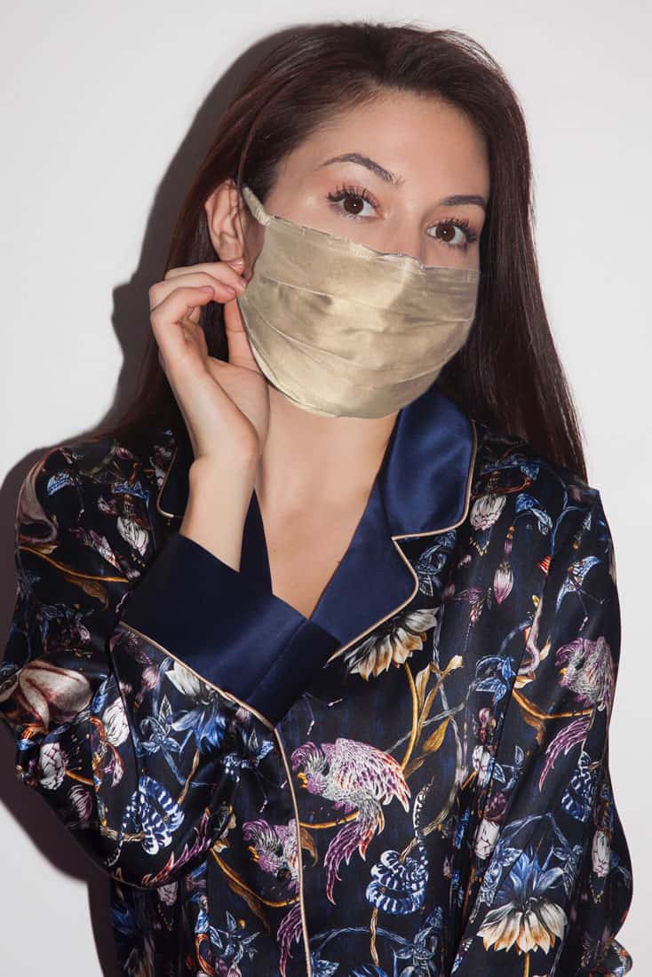 Darwin Protective Reversible Silk Mask - Christine Silk Lingerie & Loungewear