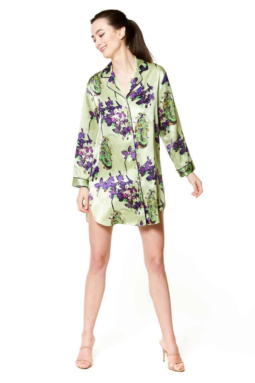 Pagoda Nightshirt - Christine Silk Lingerie & Loungewear