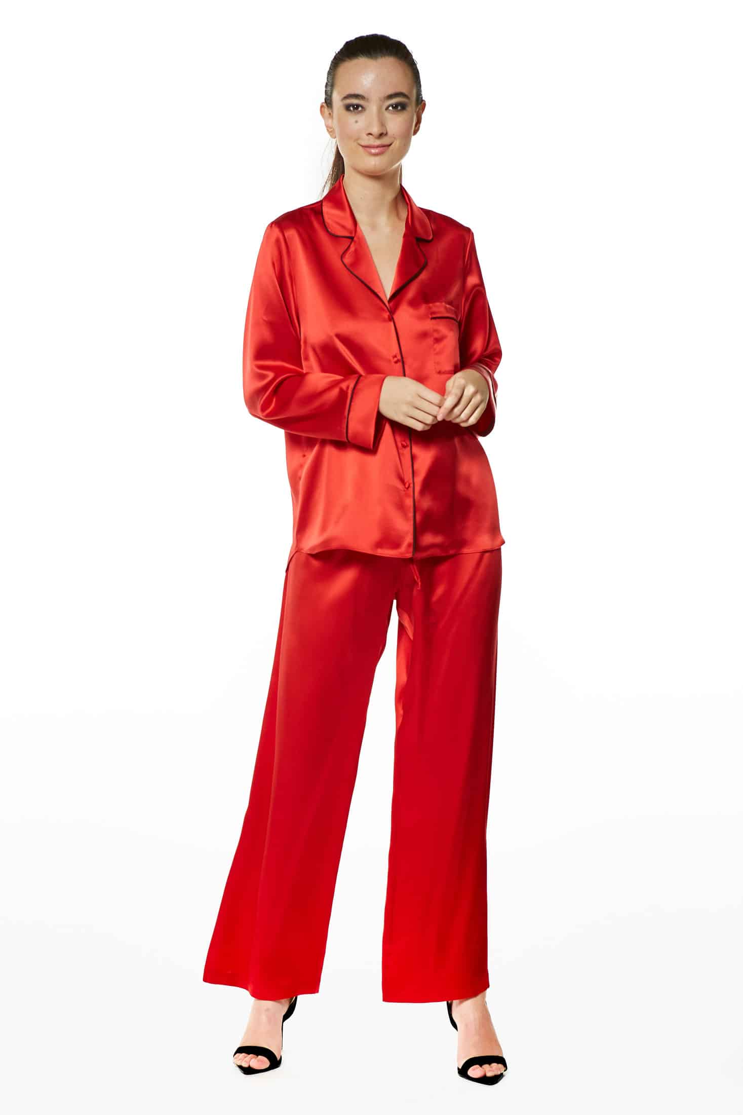 Silk red outlet pyjamas