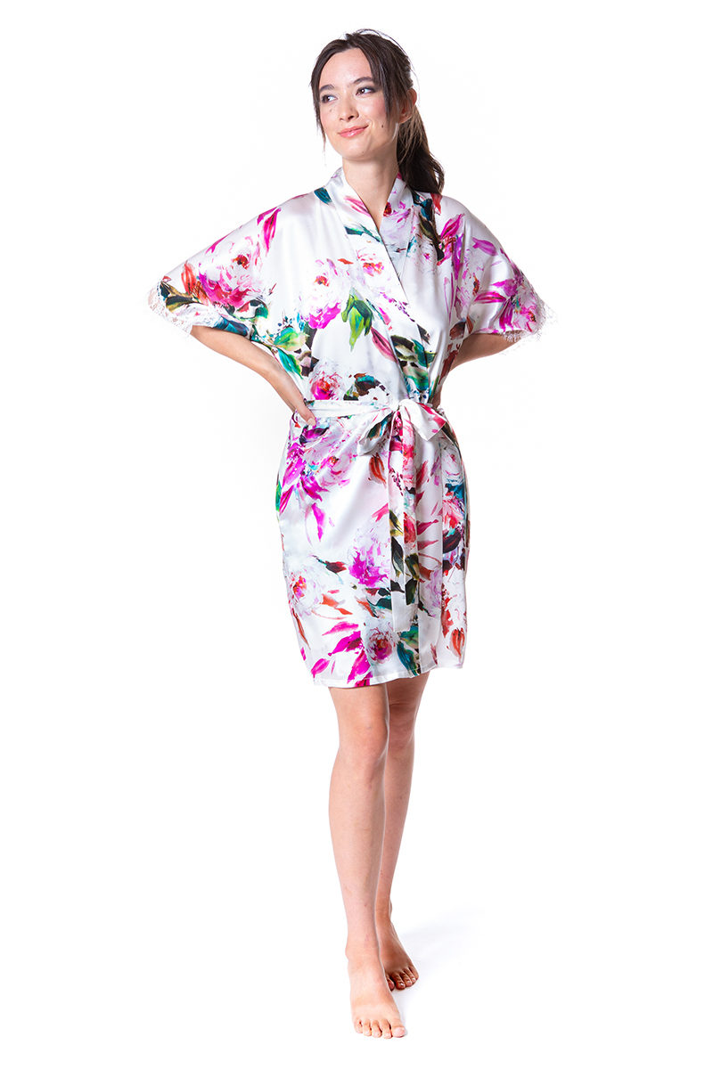 Bella Print Short Robe
