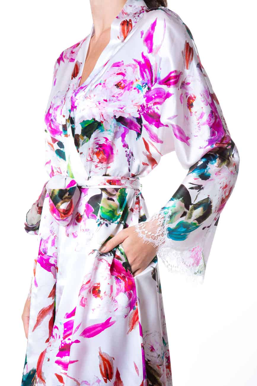 Bella Long Robe - Christine Silk Lingerie & Loungewear
