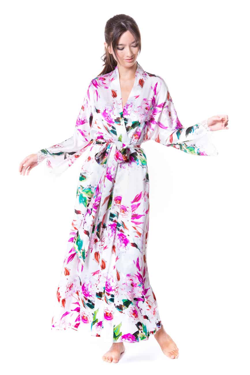 Bella Long Robe - Christine Silk Lingerie & Loungewear