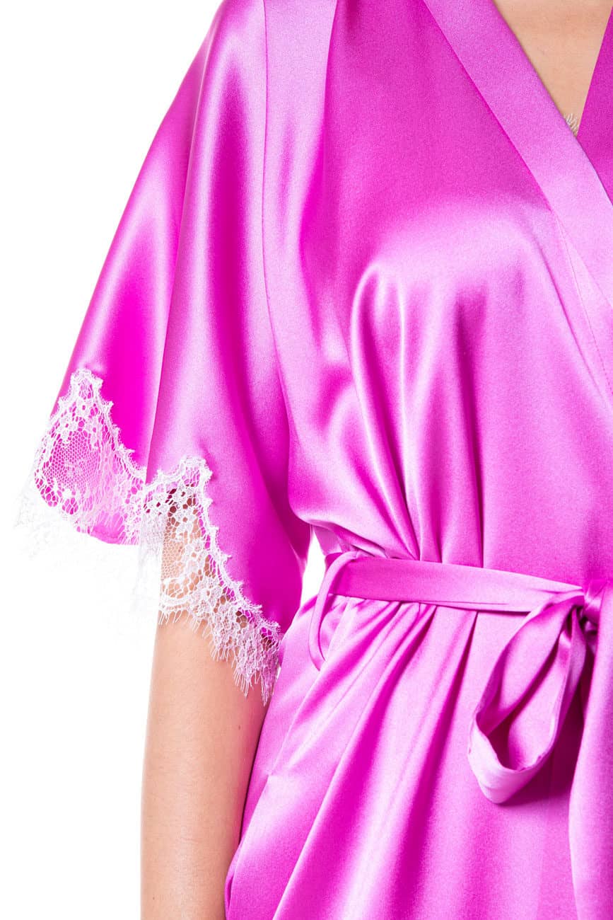 Bella Short Robe - Christine Silk Lingerie & Loungewear
