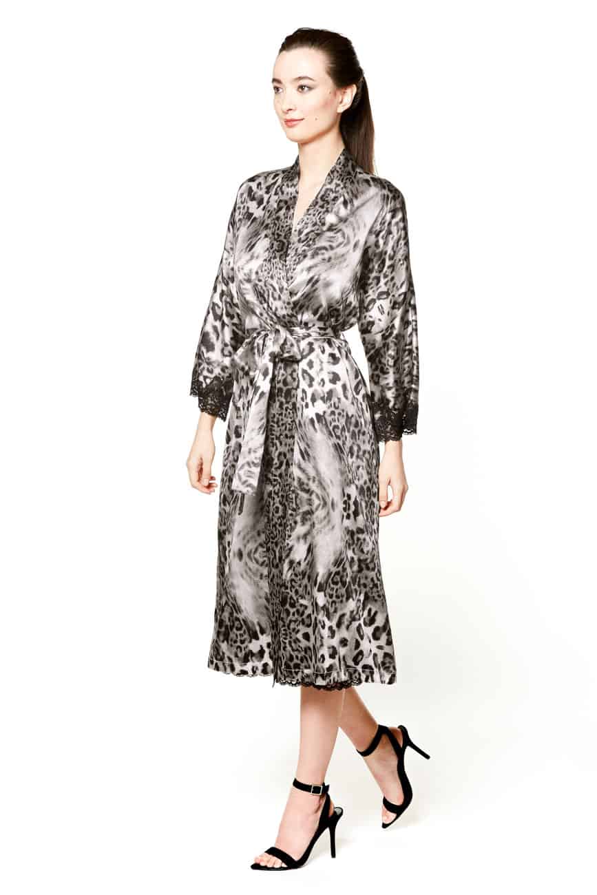 Femme Fatale Long Robe - Christine Silk Lingerie & Loungewear
