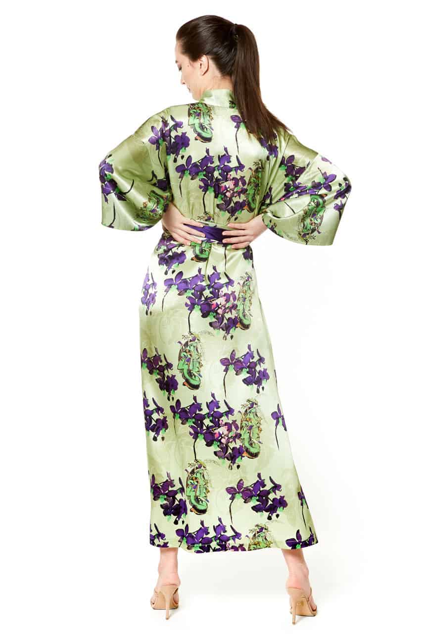 Pagoda Long Robe - Christine Silk Lingerie & Loungewear